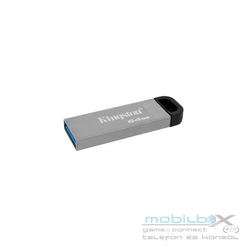 Kingston DataTraveler Kyson DTKN 64 GB USB 3.2 (Gen 1) Type A Flash Drive - Silver - 200 MB/s Olvasási sebesség - Pendrive