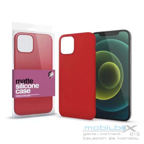 XPRO™ Szilikon matte tok ultravékony korallpiros Apple iPhone 15 Plus készülékhez