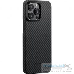   Pitaka MagEZ Case 4 Black / Grey Twill 1500D Apple iPhone 15 Pro készülékhez - MagSafe rögzítéssel