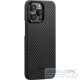 Pitaka MagEZ Case 4 Black / Grey Twill 1500D Apple iPhone 15 Pro Max készülékhez - MagSafe rögzítéssel