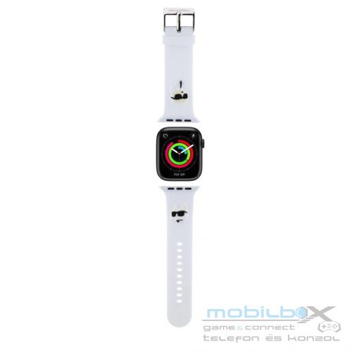 Karl Lagerfeld óraszíj fehér KLAWMSLKCNH Apple Watch 38mm / 40mm / 41mm