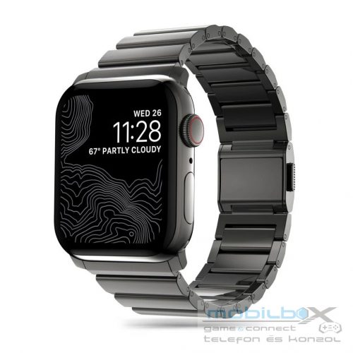 Tech-Protect STEELBAND rozsdamentes acél óraszíj Fekete, Apple Watch 42mm / 44mm / 45mm / 49mm készülékhez