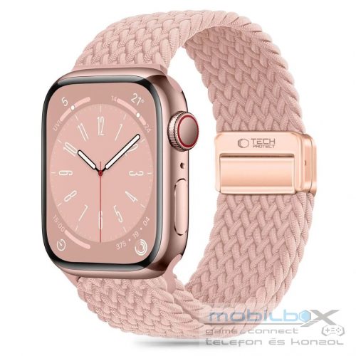 Tech-Protect NYLONMAG óraszíj pink, Apple Watch 42mm / 44mm / 45mm / 49mm készülékhez