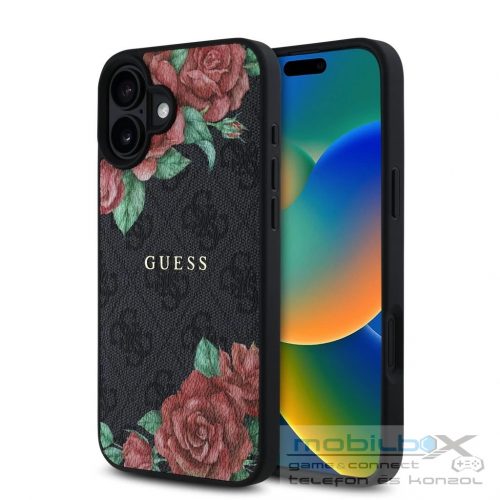 Guess tok fekete/virágmintás GUHMP16SP4ROPEMCK Apple iPhone 16 készülékhez